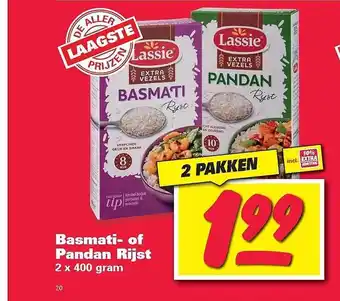 Nettorama Basmati- of pandan rijst aanbieding