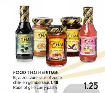 Xenos Food thai heritage : zoetzure saus of zoete chili- en gembersaus, rode of gele curry pasta aanbieding