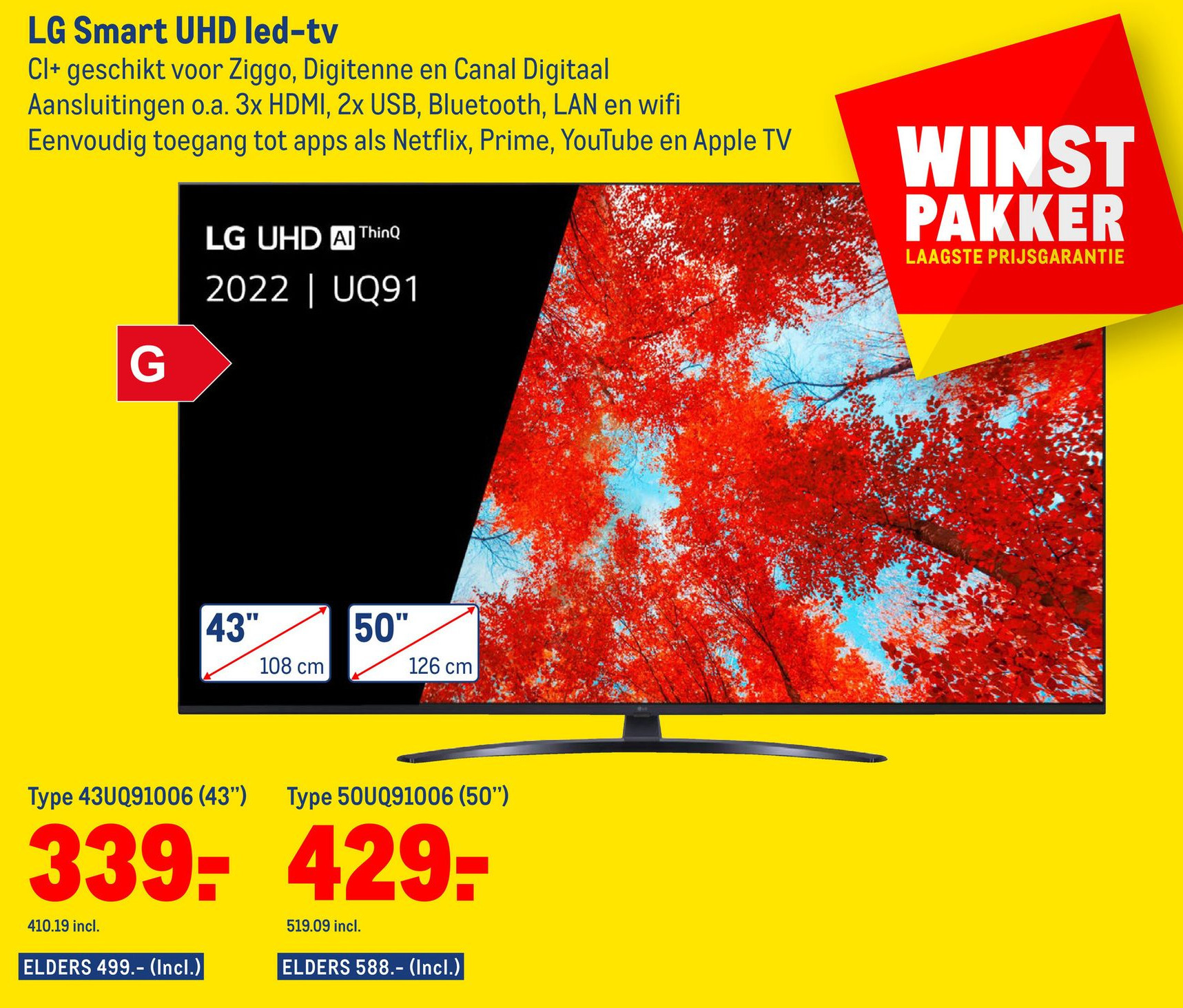 Lg smart uhd ledtv cl+ geschikt voor ziggo, digitenne en canal