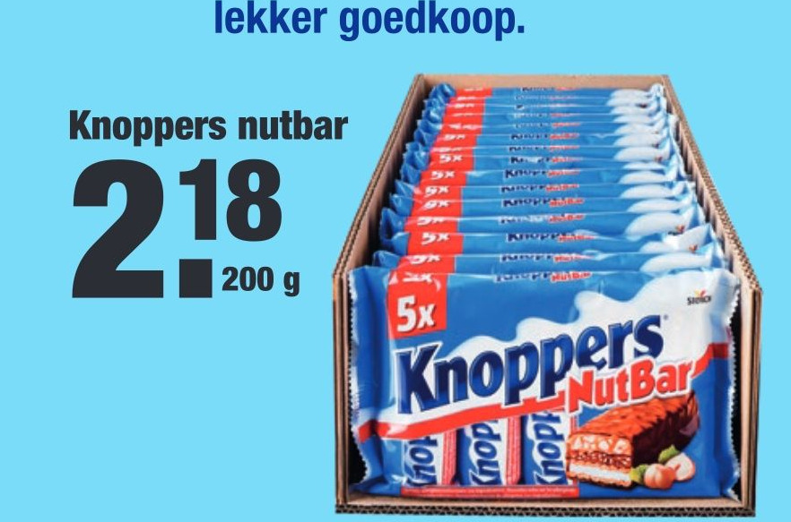 Knoppers nutbar aanbieding bij ALDI