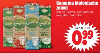 Dirk Campina biologische zuivel aanbieding