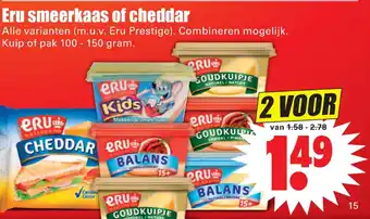 Dirk Eru smeerkaas of cheddar aanbieding