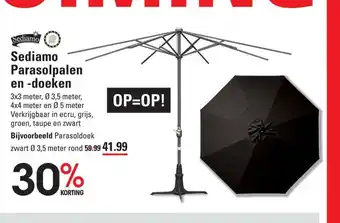 Sligro Sediamo Parasolpalen en-doeken 3 x 3 meter aanbieding