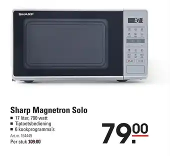 Sligro Sharp Magnetron Solo 17 liter per stuk aanbieding