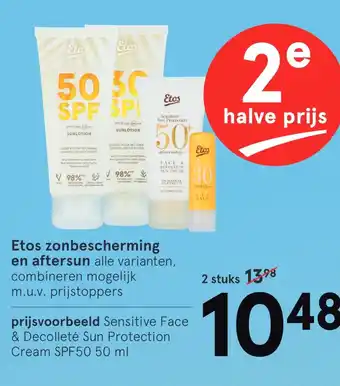 Etos Etos zonbescherming en aftersun aanbieding