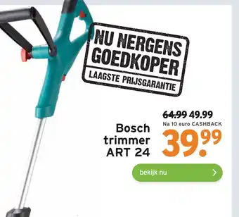 GAMMA Bosch trimmer ART 24 aanbieding