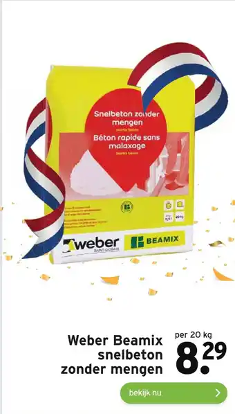 GAMMA Weber Beamix snelbeton zonder mengen aanbieding