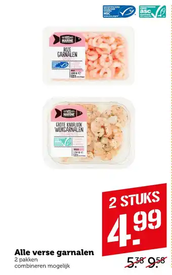 Coop Alle verse garnalen aanbieding