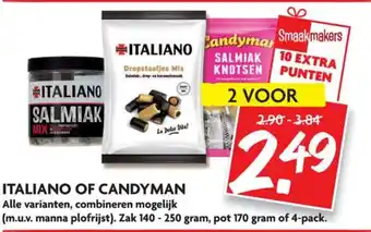 Dekamarkt Italiano of Candyman 2*140-150g/170g of 4-pack aanbieding