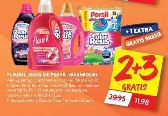 Dekamarkt Fleuril, Reys of Persil wasmiddel 5st aanbieding