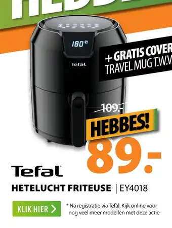 Expert Tefal Hetelucht Friteuse | Ey4018 aanbieding