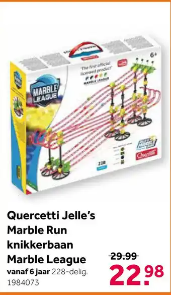 Intertoys Quercetti Jelle's Marble Run knikkerbaan Marble League 228-delig aanbieding