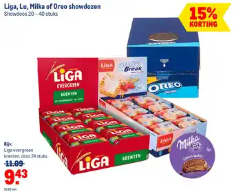 Makro Liga, lu, milka of oreo showdozen aanbieding