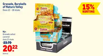 Makro Grenade, barebells of nature valley aanbieding