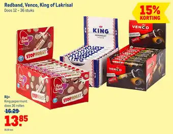 Makro Redband, venco, king of lakrisal aanbieding