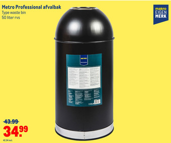 Makro Metro professional afvalbak aanbieding
