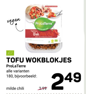 Ekoplaza Prolaterre tofu wokblokjes aanbieding