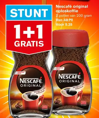 Hoogvliet Nescafé original oploskoffie aanbieding