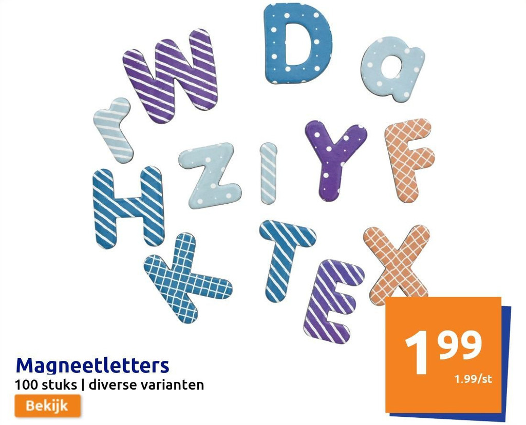 Magneetletters aanbieding bij Action