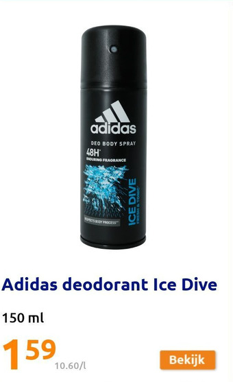 Action Adidas deodorant ice dive aanbieding