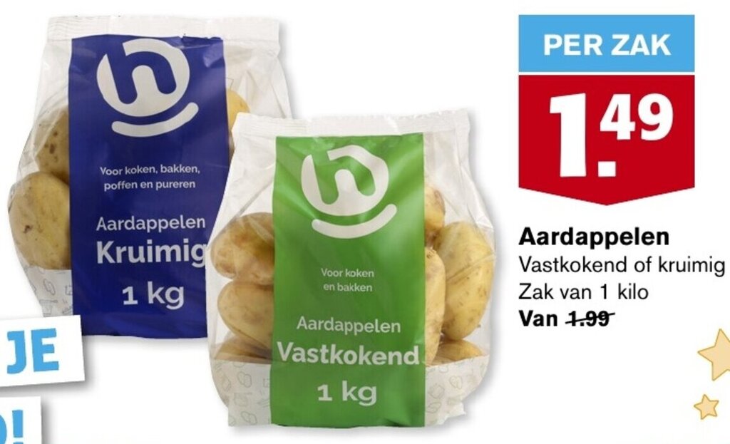 Aardappelen 1 kilo aanbieding bij Hoogvliet