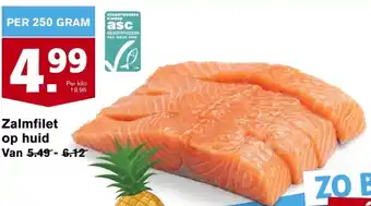 Hoogvliet Zalmfilet op huid 250g aanbieding