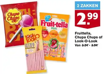 Hoogvliet Fruittella, Chupa Chups of Look-O-Look aanbieding