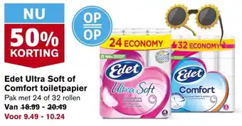 Hoogvliet Edet Ultra Soft of Comfort toiletpapier aanbieding