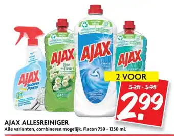 Dekamarkt Ajax allesreiniger 2*750ml-1.25L aanbieding