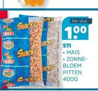 Sahan Supermarkten Sti mais of zonnebloem pitten 400 gram aanbieding