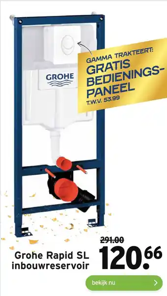 GAMMA Grohe Rapid SL inbouwreservoir aanbieding