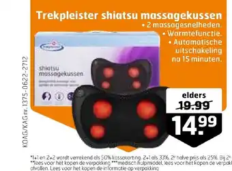 Trekpleister Shiatsu massagekussen aanbieding