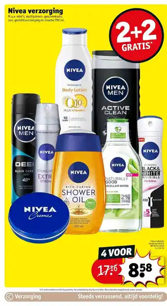 Kruidvat Nivea verzorging 4x150ml aanbieding