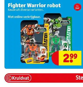 Kruidvat Fighter Warrior robot aanbieding