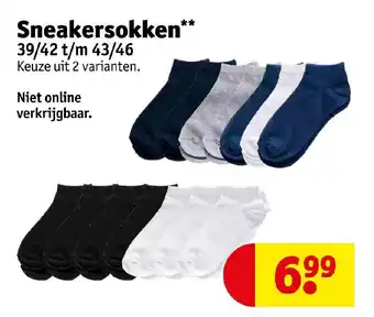 Kruidvat Sneakersokken 39/42 t/m 43/46 aanbieding