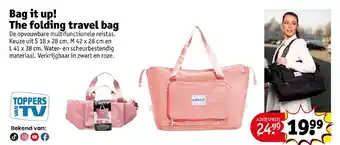 Kruidvat Bag it up! The Folding travel bag aanbieding