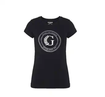 Soccerfanshop Guess crest logo t-shirt dames black aanbieding