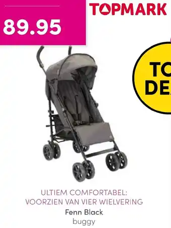 Baby & Tiener Topmark Fenn Black buggy aanbieding