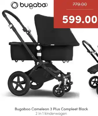 Baby & Tiener Bugaboo Cameleon 3 Plus Compleet Black 2 in 1 kinderwagen aanbieding