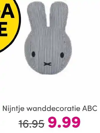 Baby & Tiener Nijntje wanddecoratie ABC aanbieding