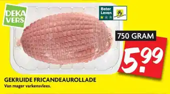 Dekamarkt Gekruide fricandeaurollade 750 gr aanbieding