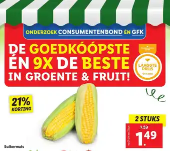 Lidl Suikermais 2 st aanbieding