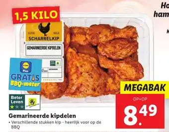 Lidl Gemarineerde kipdelen 1.5 kg aanbieding