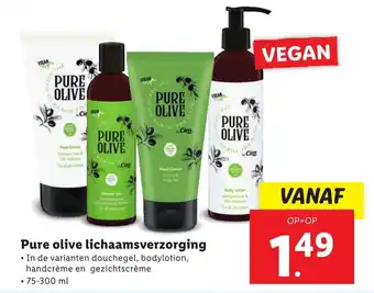 Lidl Pure olive lichaamsverzorging 75-300 ml aanbieding