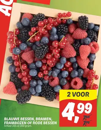 Dekamarkt Blauwe Bessen, Bramen, Frambozen Of Rode Bessen Schaal 225 of 300 gram aanbieding