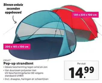 Lidl Crivit Pop-up strandtent aanbieding