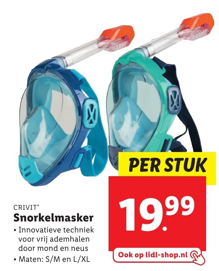 Crivit Snorkelmasker aanbieding bij Lidl