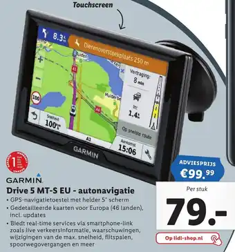 Lidl Garmin Drive 5 MT-S EU - autonavigatie aanbieding