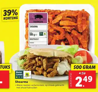 Lidl Shoarma 500g aanbieding