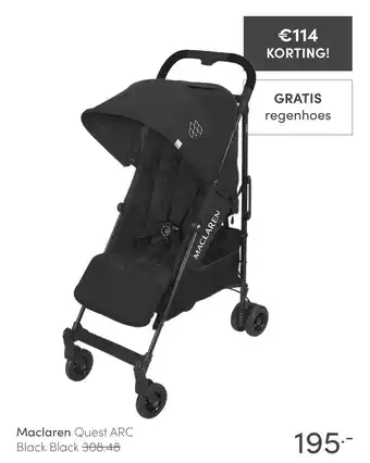 Baby & Tiener Maclaren Quest ARC aanbieding